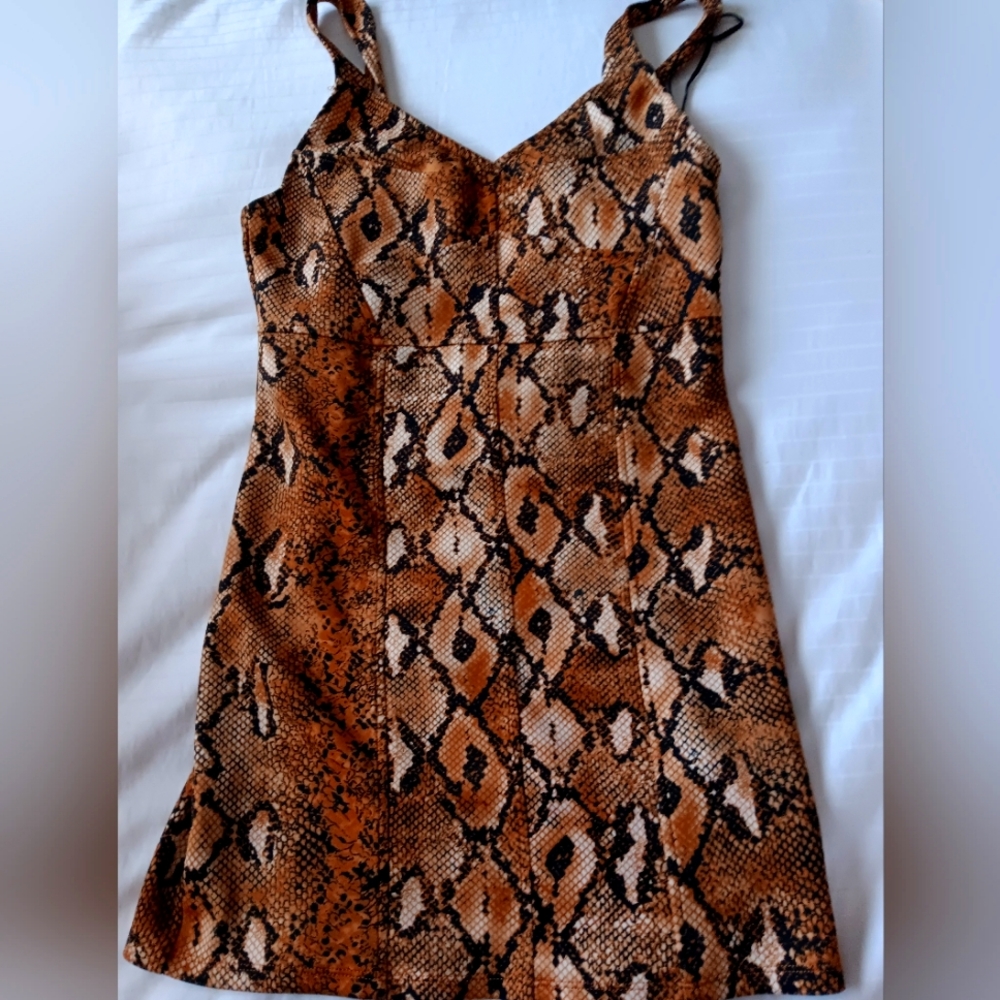 Zara snake skin pattern dress